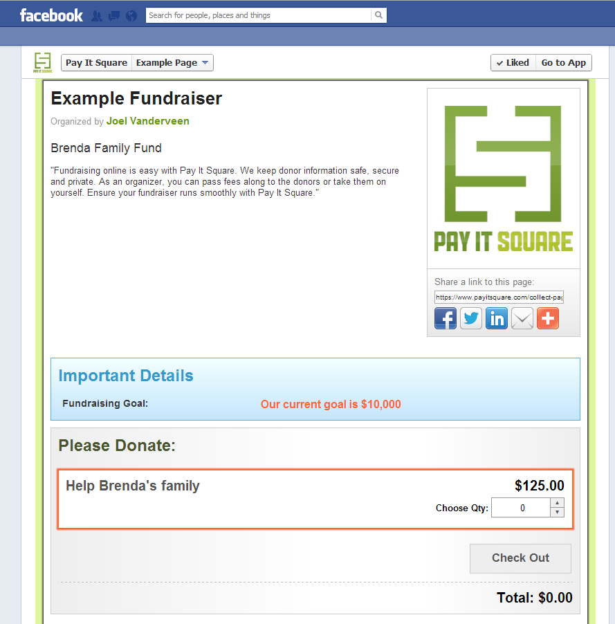 Fundraise with Facebook